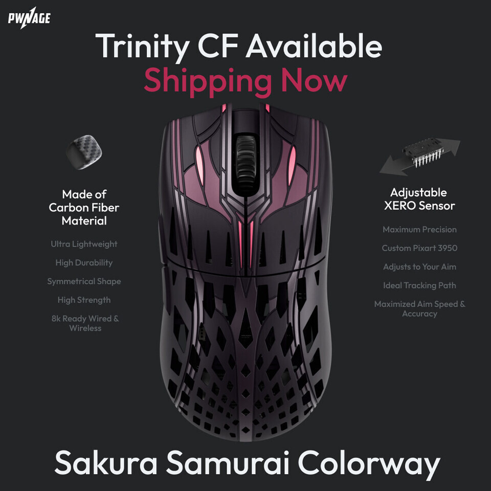 (PR) Pwnage Unveils the Trinity CF Gaming Mouse