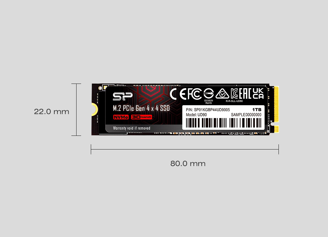 Silicon Power UD90 SSD 4To NVMe 4.0 Gen4 PCIe M.2