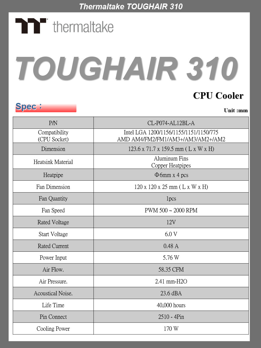 TOUGHAIR 110 CPU Cooler