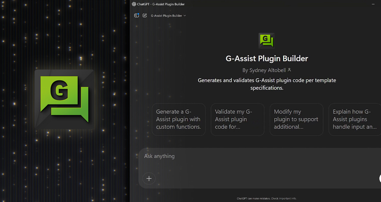 (PR) NVIDIA's Project G-Assist Plug-In Builder Explained: Anyone Can Customize AI on GeForce RTX AI PCs