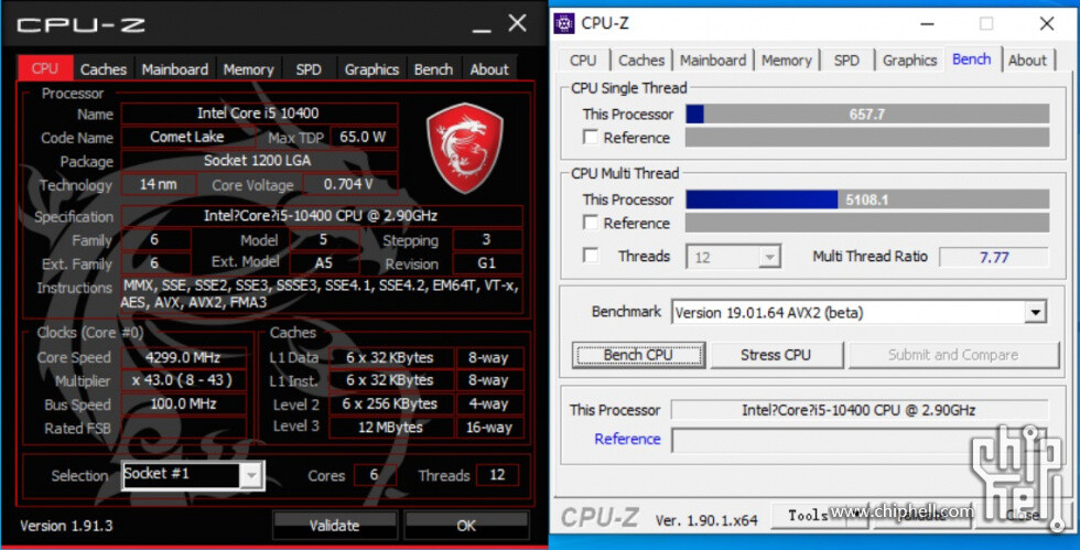 Intel Core i5-10400 Tested, Significant Multi-Threaded Performance Gain  Over i5-9400