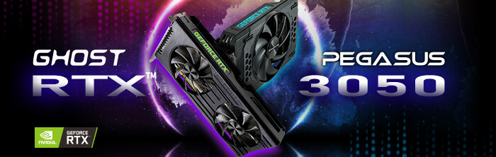 GAINWARD Releases GeForce RTX 3050 Ghost and Pegasus Graphics