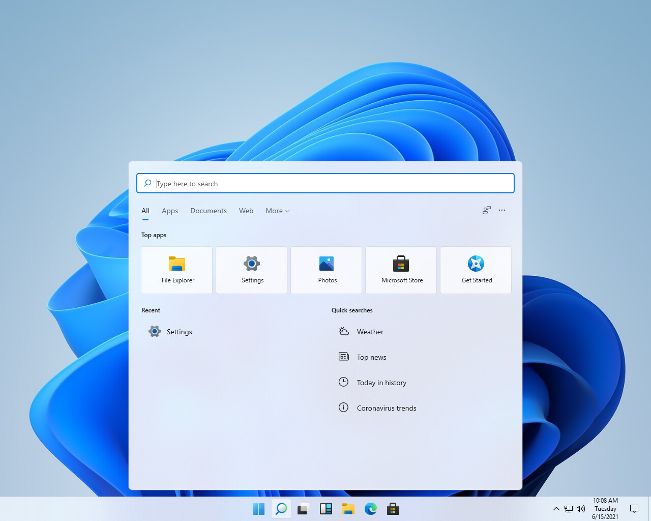 Windows 11 Pro Leaks To The Web New Start Screen Mac Like Centered