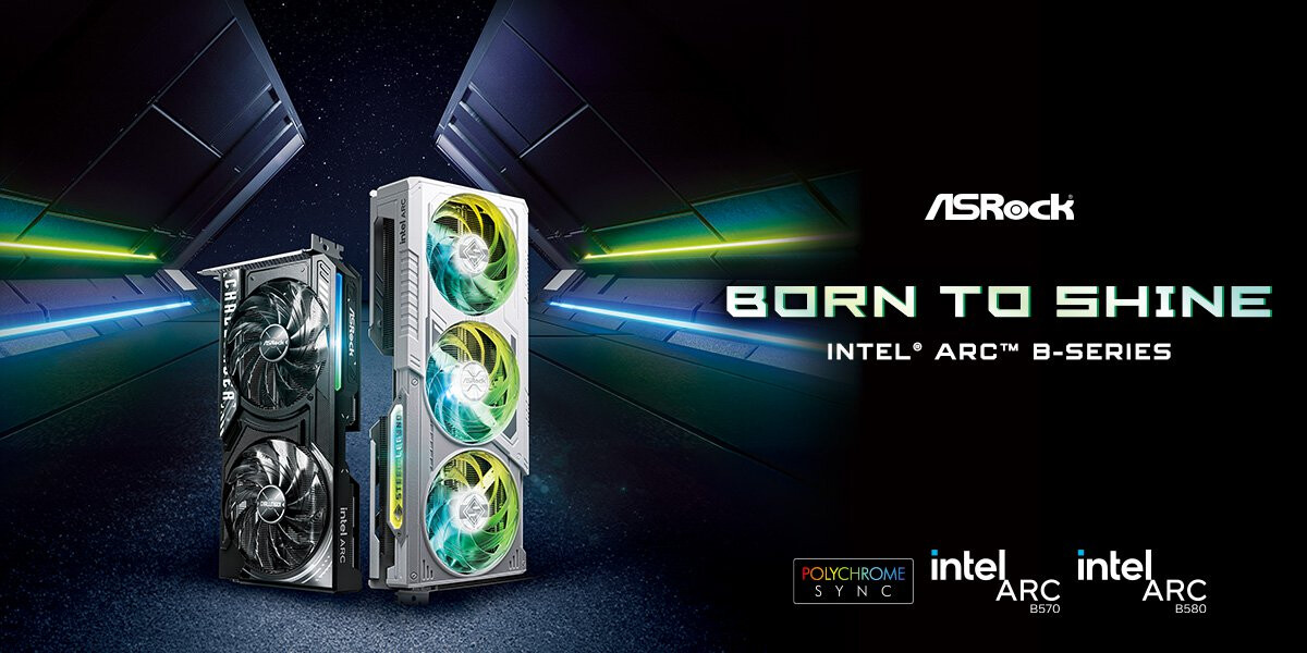 (PR) ASRock Launches Intel Arc B-Series Graphics Cards Born To Shine Your PC Builds