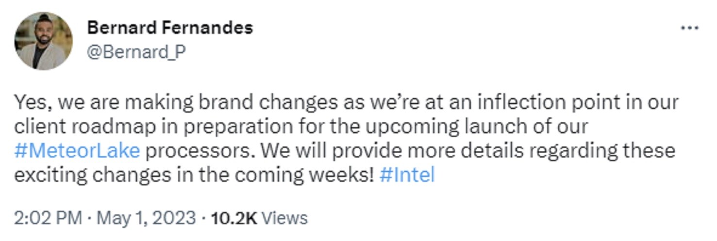 Intel Confirms Core i- Getting Replaced by Core Ultra For Upcoming  Meteor Lake Processors