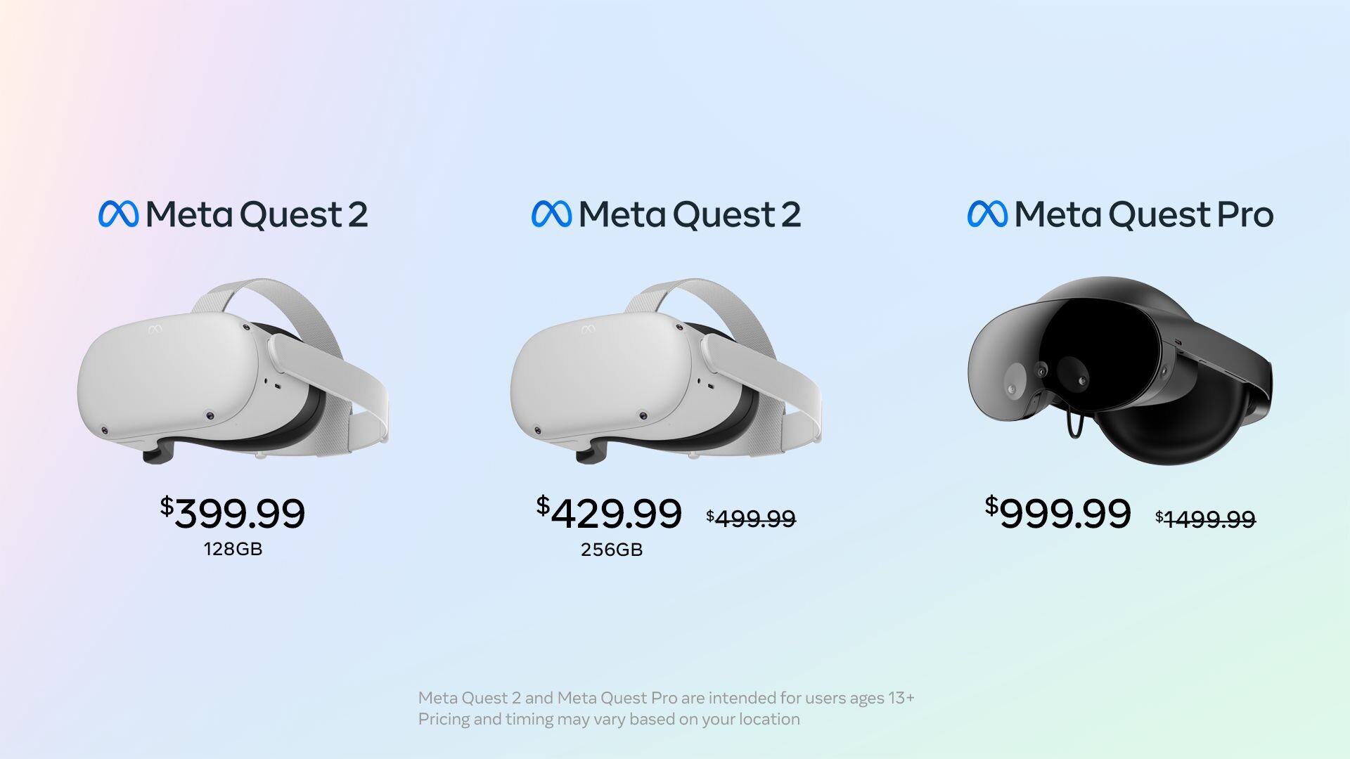Meta Quest 2 and Quest Pro VR headsets