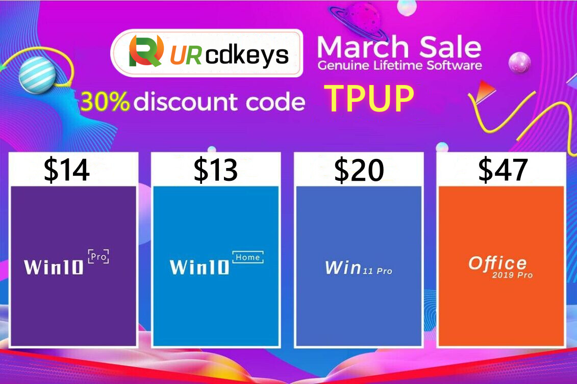 URCDKeys Announces March 2024 Sale New Low Prices on Genuine Software