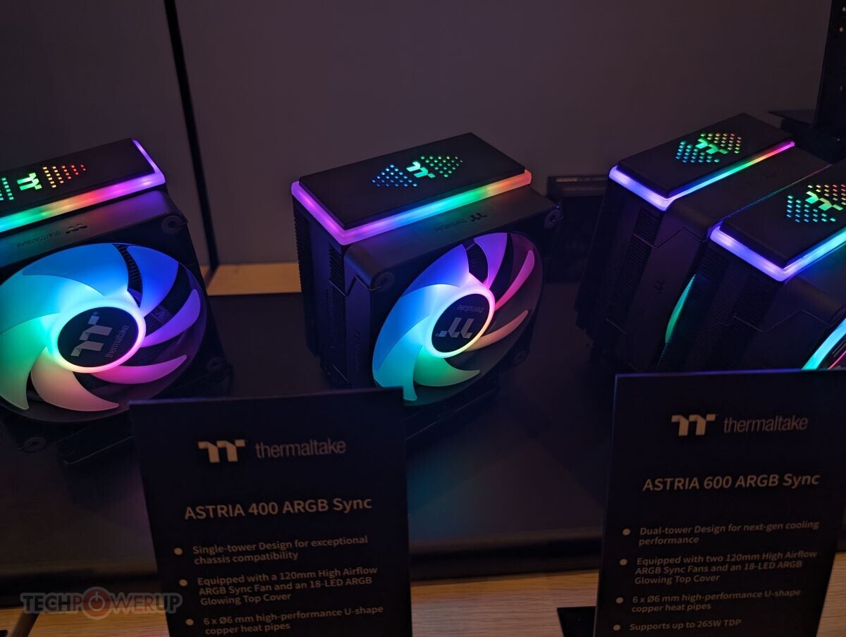 Thermaltake Unveils New ASTRIA Series Air Cooler Lineup at CES 2024