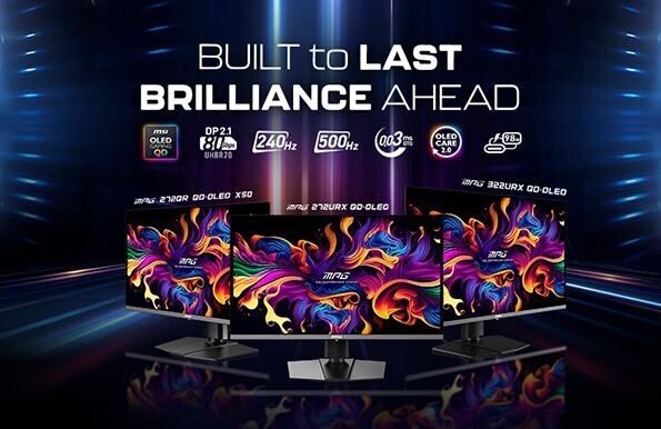 (PR) MSI Unveils World's First 27" 4K 240Hz and 27" QHD 500Hz QD-OLED Monitors, and More