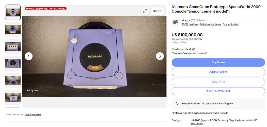 Nintendo GameCube "Space World" Prototype Listed on Ebay, Owner Seeks $100,000