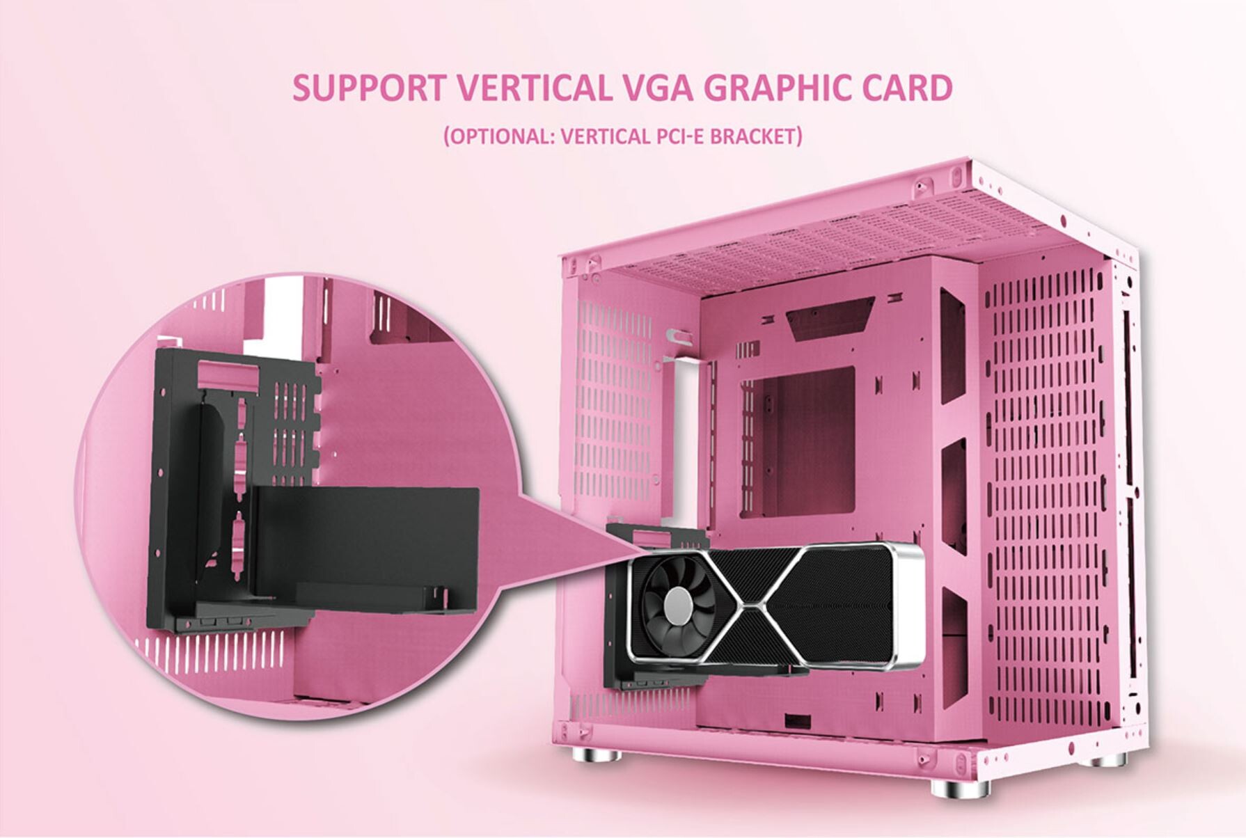 Xigmatek Aquarius Plus Queen ATX Case, Pink