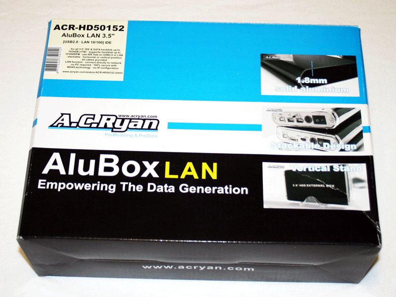 A.C. Ryan AluBox LAN Review - Packaging & Contents