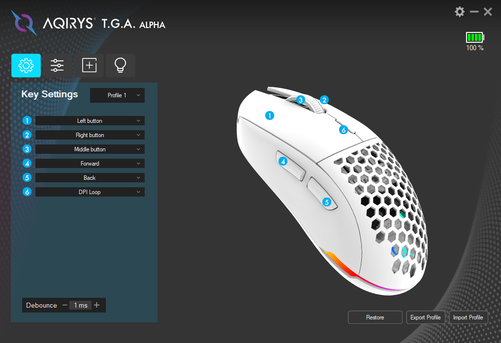 AQIRYS T.G.A. Alpha Gaming Mouse Review - Software, Lighting & Battery Life