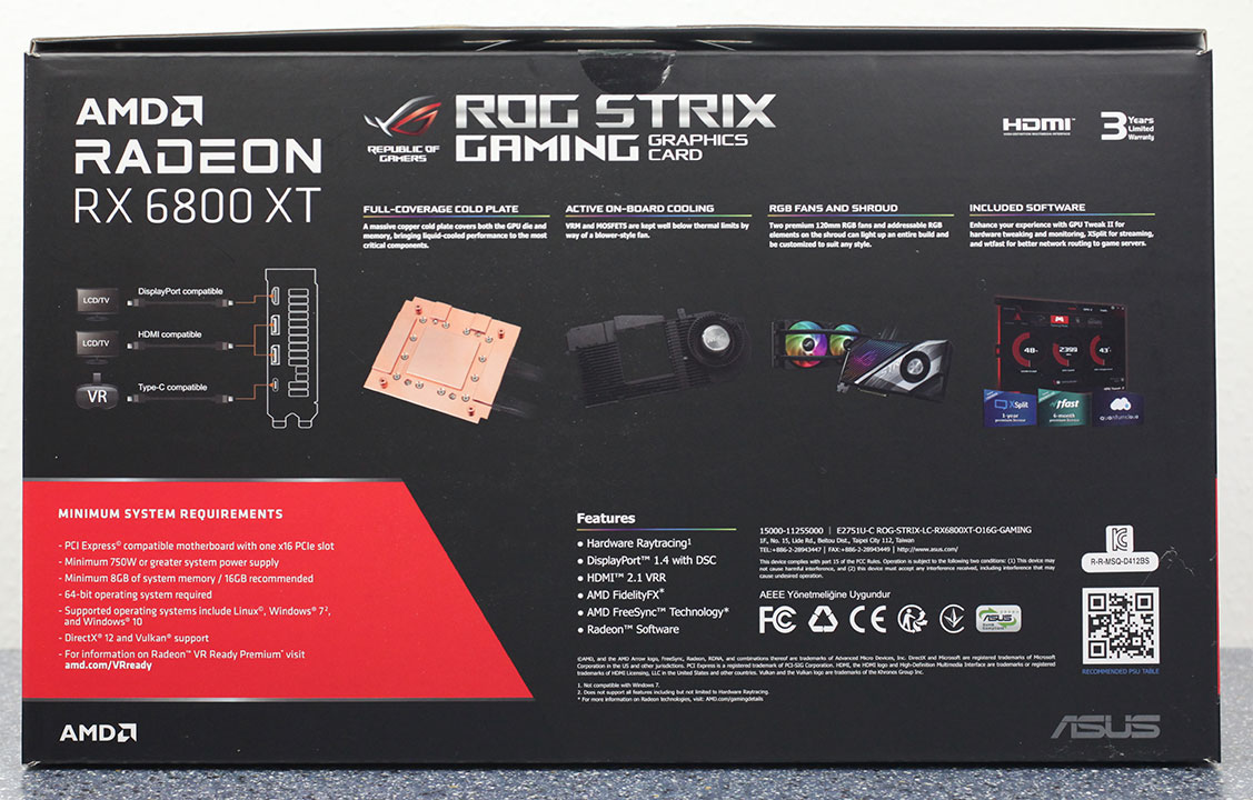 ASUS ROG Strix LC Radeon RX 6800 XT Pictured