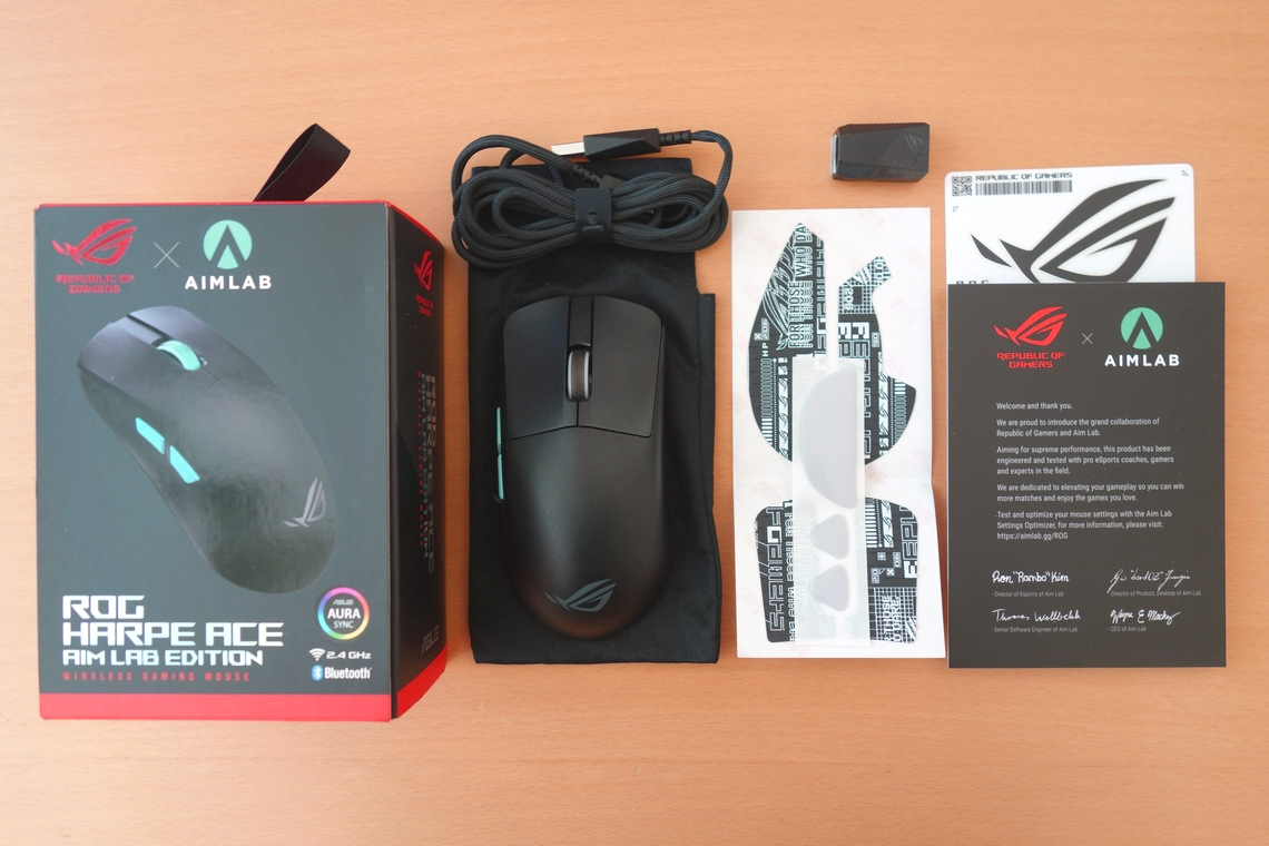 ASUS ROG Harpe Ace Aim Lab Edition Review - Packaging, Weight