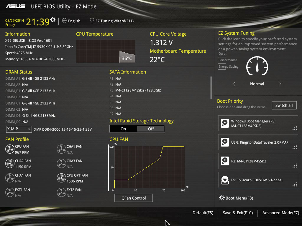 Asus x99 deluxe настройки bios