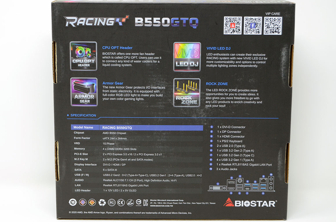 Biostar Racing B550gtq Review Packaging Contents Techpowerup