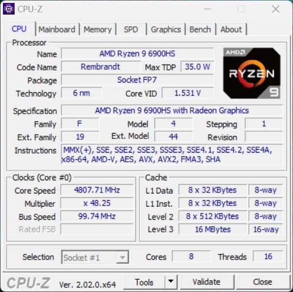 AMD Ryzen 9 6900HS Review