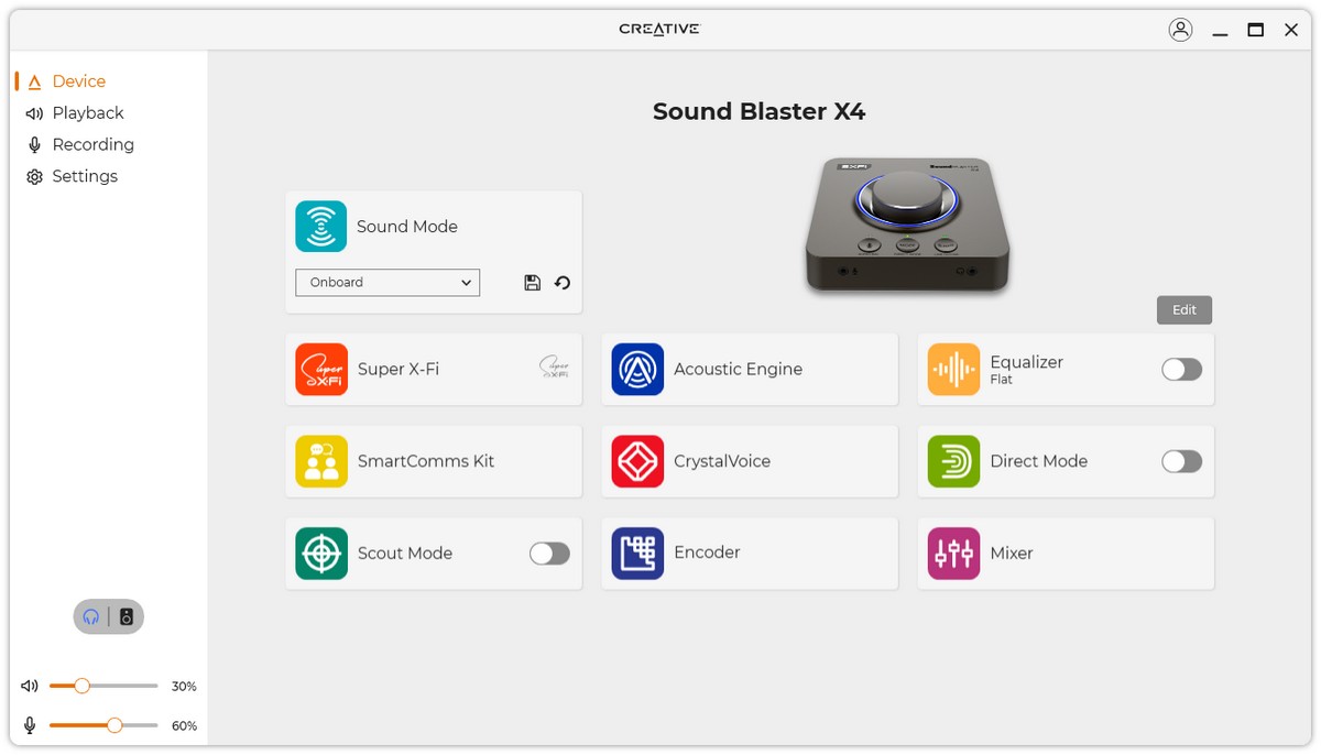 creative sound mixer software windows 7