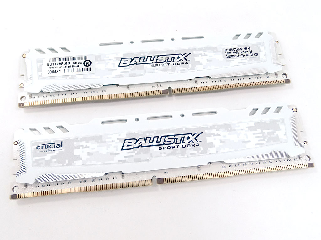Achetez votre Crucial Ballistix Sport LT White 32 Go (4x8Go) DDR4 2400 MHz  CL16 au meilleur prix du web – Rue Montgallet