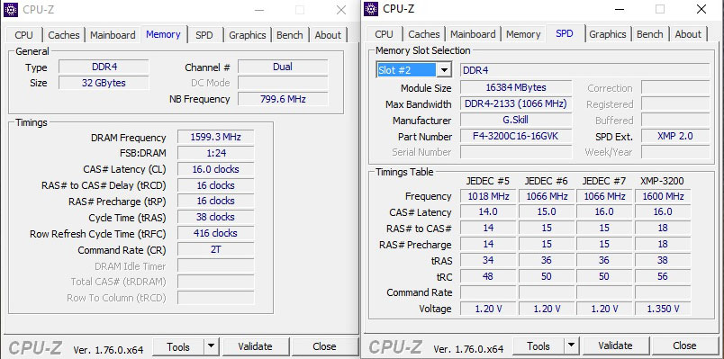G.Skill Ripjaws (2x 32 3200 MHz | V Set-Up GB GB) TechPowerUp Test Review - 16 System