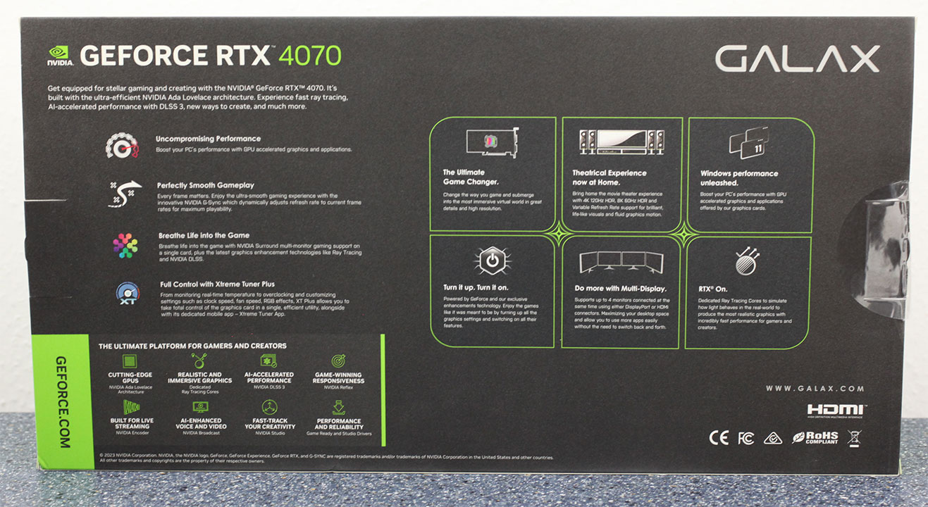 Galax GeForce RTX 4070 EX Gamer White Review