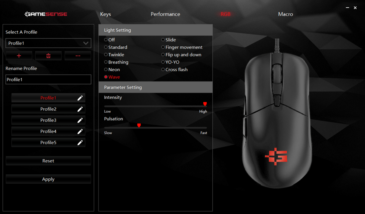 Gamesense MVP Wired Gaming Mouse Review - Software & Lighting