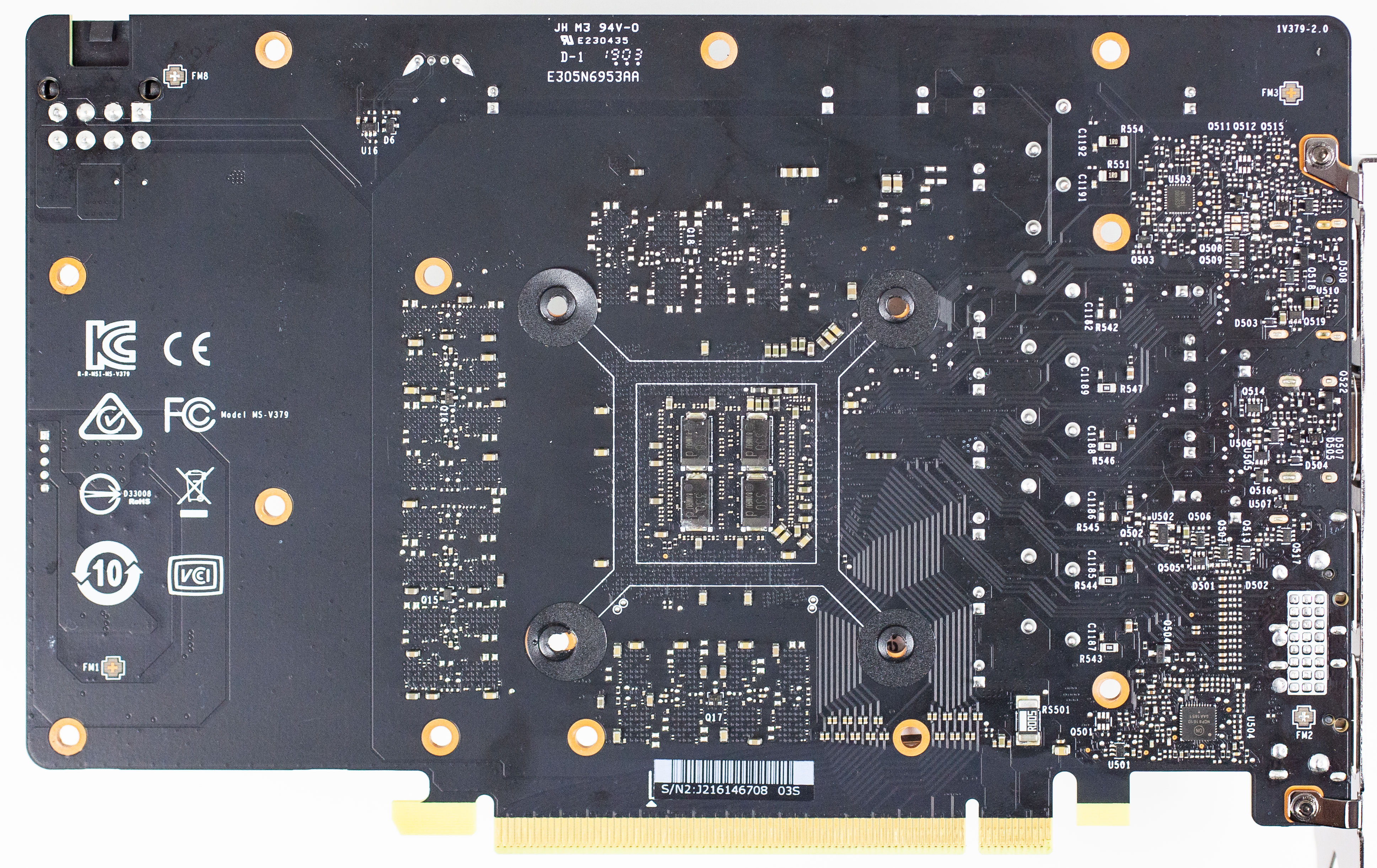 MSI GeForce GTX 1660 Gaming X 6 GB Review - Circuit Board Analysis 