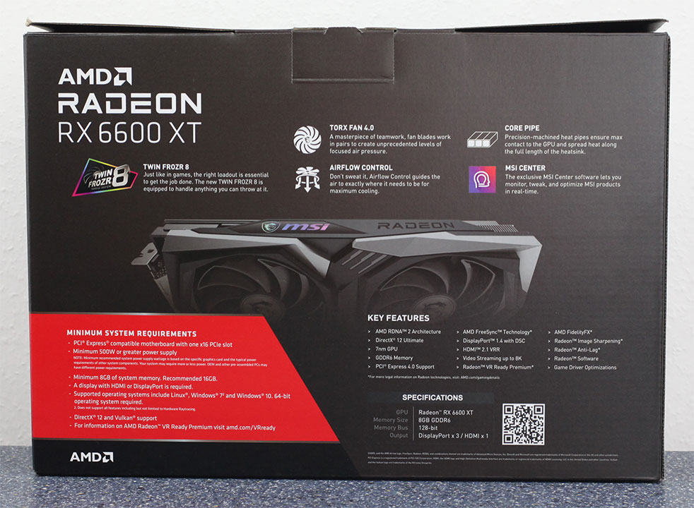 Buy MSI Radeon RX 6600 XT Gaming X 8GB GDDR6