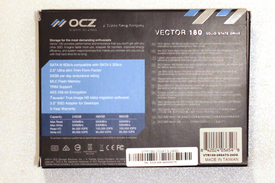 OCZ SSD 240Go Vector 180