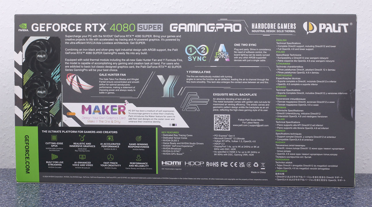 Palit GeForce RTX 4080 Super GamingPro OC Review - Pictures 