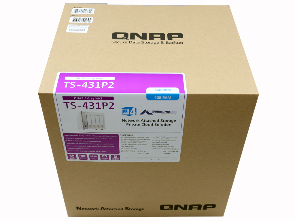 QNAP TS-431P2 4-Bay NAS Review - Packaging, Contents & Bundle